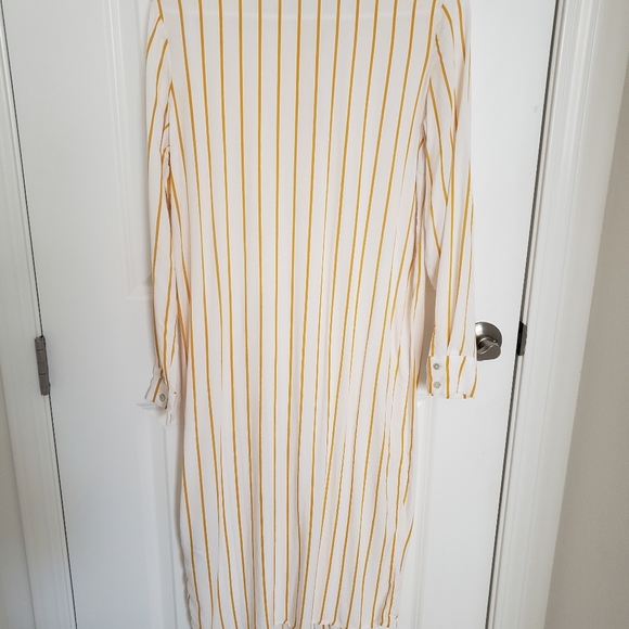 FOREVER21 🌟 White Yellow Striped Dress - Picture 6 of 10